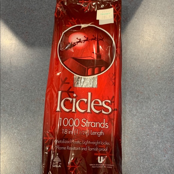 Old World Santa Christmas Tree Tinsel Icicles